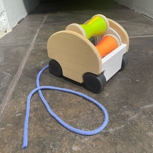 LOVEVERY Car Wooden Pull Puzzle Baby/Toddler Toy